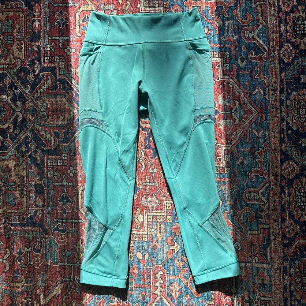 Teal Cropped Lululemon Leggings
